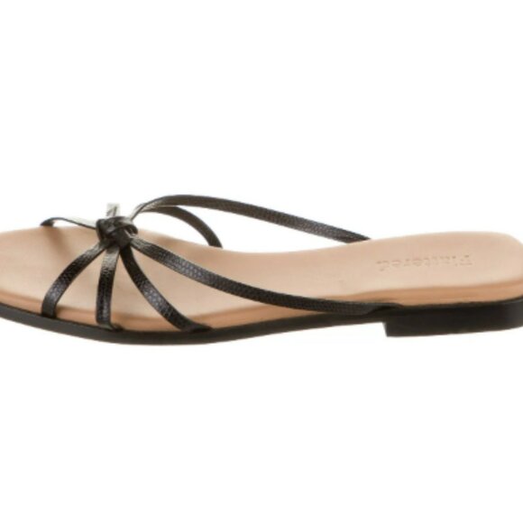 Flattered Black Leather Strappy Sandals – Size 38 - Picture 2 of 4